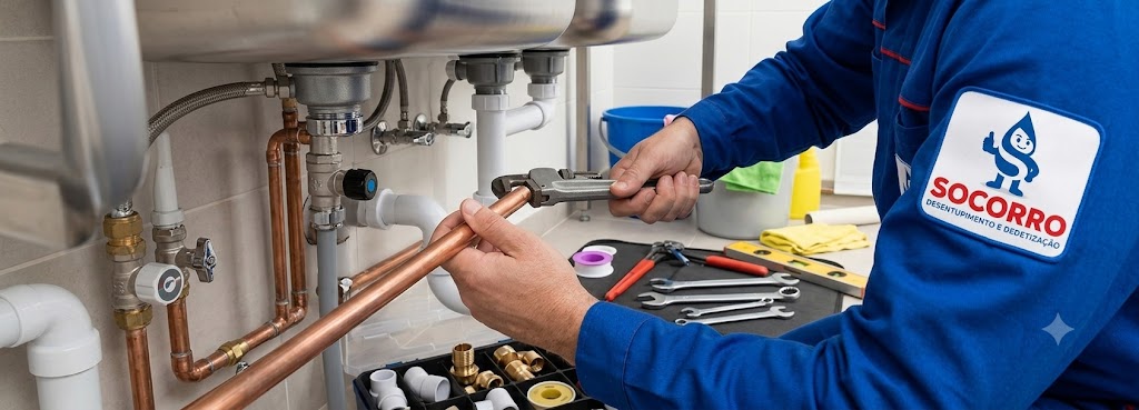 Profissional realizando Serviços de Hidráulica em Brusque